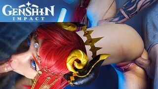 Keleti táncosnő nilou ánuszát keményen megreszeli a bréje – genshin impact cosplay